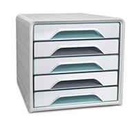 CEP 5-Drawers Desktop Module Smoove Riviera 7-111 Ri Mint/Storm Grey