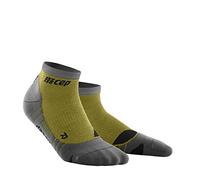 CEP â€“ HIKING LIGHT MERINO LOW-CUT REDESIGN SOCKS for men | Merino wool hiking socks with compression in olive/grey | size M