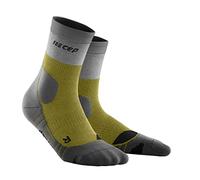 CEP â€“ HIKING LIGHT MERINO MID-CUT REDESIGN SOCKS for men | Better stability thanks to hiking socks with compression in olive/grey | size XL