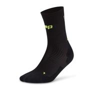 CEP Core Run Ultralight Compression Socks Mid-Cut Black Size 39-42 (EU) for Enhanced Running Performance