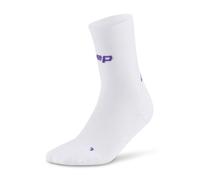 CEP Core Run Ultralight Compression Socks Mid-Cut White Size 45-48 (EU) for Enhanced Performance in Running and Training