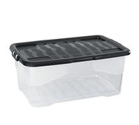 CEP Curve Box&LID Clear/BLK 42L HW202, Crystal, 60 x 39.7 x 25.2 cm