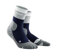 CEP - HIKING LIGHT MERINO MID-CUT REDESIGN SOCKS for women | Better stability thanks to hiking socks with compression in Marineblue / grey | size II