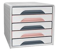 CEP Mineral Drawer Unit Plastic Assorted 5 Drawers 28.8 cm x 27 cm A4