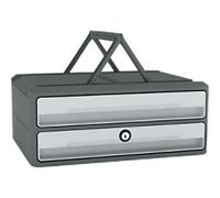 CEP Moov Up Drawer System Plastic Dark Grey, Light Grey 2 Drawers 37 x 27.5 x 14.6 cm