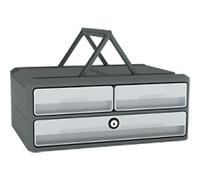 CEP Moov Up Drawer System Plastic Dark Grey, Light Grey 3 Drawers 37 x 27.5 x 14.6 cm
