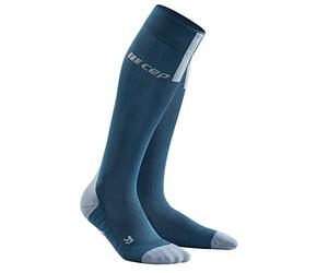 CEP - RUN SOCKS 3.0 for women | Compression sock with millimetre-precise pressure in blue/grey, size IV
