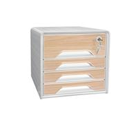 CEP Silva Smoove Secure 4 Drawer Module White/Beech 1073111021