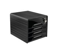 Cep Smoove Secure Filing Module, 4 Drawers, Black