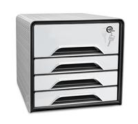 CEP Smoove Secure 4 Drawer Module with Lock White 7-311S White