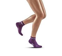 CEP - THE RUN COMPRESSION SOCKS LOW CUT for women | Short running socks in violet with compression | Regenerating compression socks for women | Size II | S