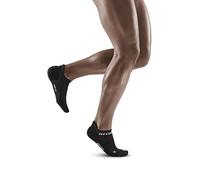 CEP - THE RUN COMPRESSION SOCKS NO SHOW for men | Extra short running socks in black with compression | Regenerating compression socks for men | Size V | XL