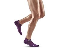CEP - THE RUN COMPRESSION SOCKS NO SHOW for men | Extra short running socks in violet with compression | Regenerating compression socks for men | Size III | M