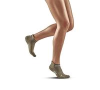 CEP - THE RUN COMPRESSION SOCKS NO SHOW for women | Extra short running socks in olive with compression | Regenerating compression socks for women | Size III | M