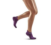 CEP - THE RUN COMPRESSION SOCKS NO SHOW for women | Extra short running socks in violet with compression | Regenerating compression socks for women | Size III | M