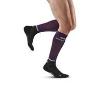 CEP - THE RUN COMPRESSION SOCKS TALL for men | Long running socks in violet/black with compression | Regenerating compression socks for men | Size V | XL