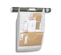 CEP Wand-Prospekthalter DIN A4 5 Fcher weiss/glasklar magazine rack Polystyrene (PS) White