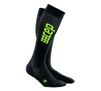 CEP Womens Pro+ Ultralight Compression Running Socks Black Green - Size 4 (IV)