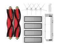 CEPAIXN Compatible For Xiaomi Mi 1 / 1S SDJQR01RR SDJQR02RR SDJQR03RR .Compatible For Roborock E2 E3 E4 E5 S4 S4 Max S5. Main Side Brush Filter (Schwarz : Set H)