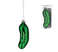 Cepewa Christmas Tree Decoration Figures Pendant Christmas Tree Decoration Cucumber Glass (1 x Christmas Tree Decoration Cucumber)