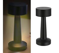 Cepewa Table Lamp with Touch Function, Bedside Lamp Rechargeable with USB Cable, Brightness Adjustable, Colour Changing, Warm White, Includes Charging Cable (1 x Lucinella Table Lamp, Black)