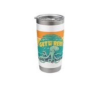 Cephalopod Get Off My Reef Kraken Octopus Squid Fish Lover Stainless Steel Insulated Tumbler