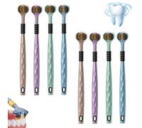 Cepillo Dental De Limpieza Multiángulo De Tres Cabezales, Tri-Head Multi-Angle Cleaning Toothbrush, 3 Sided Toothbrushs 360° Clean for Comprehensive Care of Teeth and Gums (8pcs)