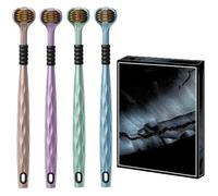 Cepillo Dental De Limpieza Multiángulo De Tres Cabezales,Tri-Head Multi-Angle Cleaning Toothbrush,3 Sided Toothbrushs 360° Clean, for Comprehensive Care of Teeth and Gums (1set)