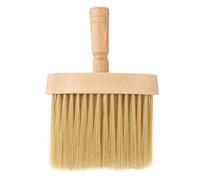 Cepillo para plumero de cara y Cuello, limpieza del Cabello, cepillo de barrido de Madera para Corte de Pelo, herramienta de peluquería con Mango antideslizante de nailon,