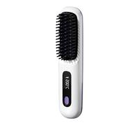 Cepillo Térmico - Cepillo Para El Pelo Con Calor | Recargable, Inalámbrico, Con Pantalla Digital, Estilizador Recargable Cons 3 Temperaturas Y Anti-Quemaduras Para El Hogar, La Oficina, Hoteles, Viaje