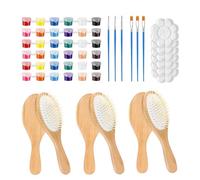 Cepillos de Madera para Pintura - 2.6 x 8.66 pulgadas Creative Set Peine Madera, Cepillo Madra DIY y Manualidaes, para Mujeres Adultas Familias Manualidades Gift Fin Semana cepillo par