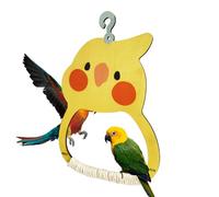 Ceprznvey Bird Swing Toy - Swinging Toys for Birds Inside The Cage - Beak-Grinding Wooden Perch Chewing Accessories for Indoor Yard Garden Porch Playground Balcony Windowsill