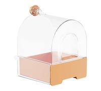 Ceprznvey Cage Bath for Parakeets, Non-Slip Bath Box for Birds, Safe Tray Shallow Stable Design for Shower Garden, Home, Animal
