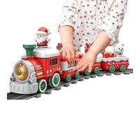 Ceprznvey Christmas Train Funny Simulated Locomotive Track with Lights | Electric Train Set for Boys Girls Bedroom Living Room Park Indoor Outdoor