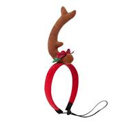 Ceprznvey Dog Antlers Headband, Cartoon Dog Christmas Headband, Colourful Reindeer Hoop Deer Horn Decoration with Adjustable Elastic Band for Cats Dogs Puppies, 11.02 inches