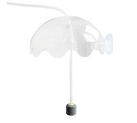 Ceprznvey Fish Tank Splash Cover, Betta Fish Air Pump Guard, Acrylic Aquarium Silent Oxygenation Bubbler with Hose and Air Stone for Bedrooms, Workplaces, Living Spaces, 5.91 x 2.76 inches