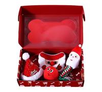 Ceprznvey Interactive Rope Toys for Teething, Interactive Dog Christmas Toys, Santa Squeaky Plush Toys, Interactive Teething Toys for Home, Pet Room, Pet Shop, 12.01 x 2.56 x 6.69 inches