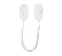 Ceprznvey Magnetic Remote Control Holder, TV Remote Organizer, Retractable Spring Rope, Space-Saving ABS Design, RV Bedroom Wall Use, 4.7 x 1.8 inches, White Black, 1 Piece with Magnet Base