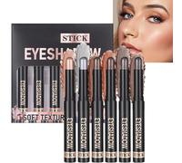 Ceprznvey Pencil Eyeshadow Stick, Stick Eye Shadow for Women, Waterproof Matte Shimmer Brightener Smudge-Resistant Pens Applicator for Travel Party Girls Women Birthday