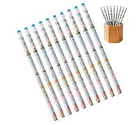 Ceprznvey Pencils for Kids - Handwriting Pencils | 10 Pieces Cute Cartoon Smooth Writing with Colorful Design, School Supplies with Fun Patterns, Classroom Learning and Drawing Tools for School