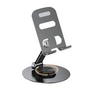 Ceprznvey Portable Phone Stand, Rotating Stable Holder, Height and Angle Adjustable, Foldable Desktop Design, Ideal for Smartphone Use and Office Desks, Alloy, Single Unit