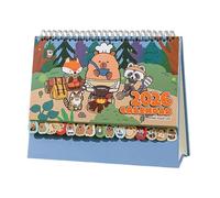 Ceprznvey Small Desk Calendar,2026 Capybara Illustration Decorative Planner | Cute Animal Table Calendar,for Kids Boys Girls Home Apartment Office Desk Table School Classroom Bedroom