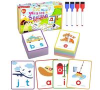 Ceprznvey Spelling Toy - Spelling Literacy Games,Writing Flash Cards Supplies for Kids Ages 3-6 in Homeschool Preschool Classroom Reading Kindergarten Activities