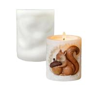 Ceprznvey Squirrel Holding Acorn Candle Mold | 3D Cute Pillar Silicone Reusable Mould,Animal Casting Mold | for Party Offices Home Room Desk Desktop Dormitory Apartment Decor