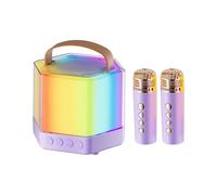 Ceprznvey Wireless Microphone, Karaoke Machine, DC-5V Portable Outdoor Small Speaker Powerful Coil Entertainment for Friends Parties Gatherings, 4.09x3.39 Inches, 5W