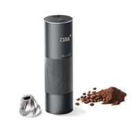 CER CGE01 Portable Coffee Bean Grinder,Electric Coffee Grinder with 90 Precise Grind Setting,Auto-Stop & One-Button,Burr Coffee Bean for Espresso,Pour-Over, French Press Moka, with Bag