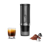 CER PCM03S Portable Espresso Machine, Self-Heating, Up to 8 Cups per Charge, 20 Bar Mini Coffee Maker Compatible with NS Capsules & Grounds, Travel Coffee Maker for Camping, Hiking, Car & Office