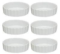 Ceramic 12.5cm Quiche Pie Fluted Baking Dish (Set of 6)