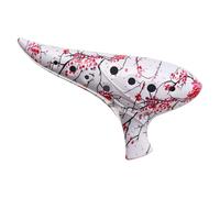 Ceramic 12 Hole Ocarina for Beginner Musicians Wide Tone Ranges Portable Design with Smooth Finishs for Music Classes Ceramic Ocarina for Beginners