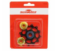 Ceramic 12-tooth Sunrace derailleur pulley for 12-11-10 speed derailleurs. Compa